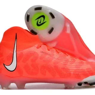 Nike Phantom GT Orange Transparent Sock-Fit Upper Chevron-Textured Synthetic Firm-Ground Soccer Shoes
