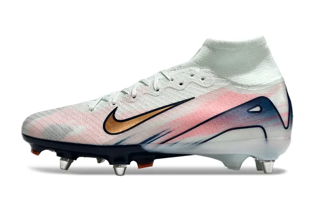 Nike Phantom GT White Navy High-Cut Sock-Fit Collar Firm-Ground Soccer Shoes 8