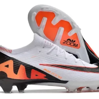 Nike Phantom GT أحذية كرة القدم أبيض برتقالي upper محبوك كولار مرتفع للأرض الصلبة