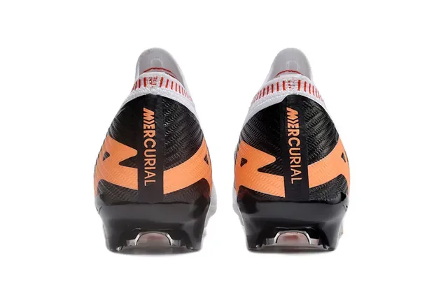 Nike Phantom GT Chaussures de football blanc orange upper knit col haut pour terrain ferme 4