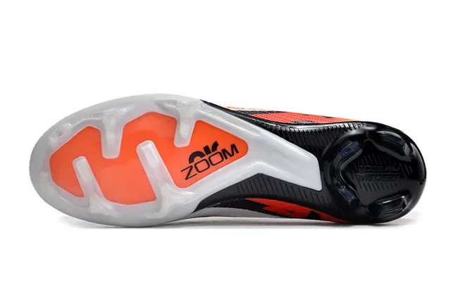Nike Phantom GT Chaussures de football blanc orange upper knit col haut pour terrain ferme 6