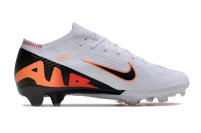Nike Phantom GT Chaussures de football blanc orange upper knit col haut pour terrain ferme 7