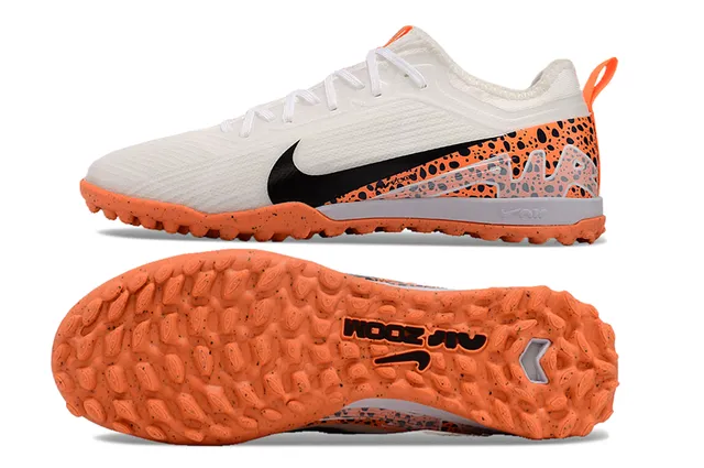 Nike Phantom GT blanc orange bas de coupe synthétique supérieur maille texturée doigt gazon artificiel chaussures de football 6