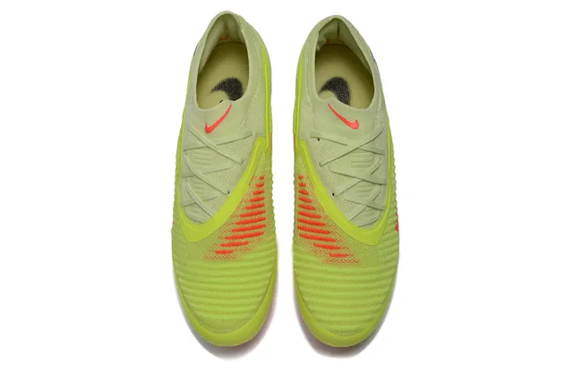 Nike Phantom GT হলুদ লাল বোনা উপরের অংশ অসমমিত লেসিং ফার্ম-গ্রাউন্ড সকারের জুতা 2