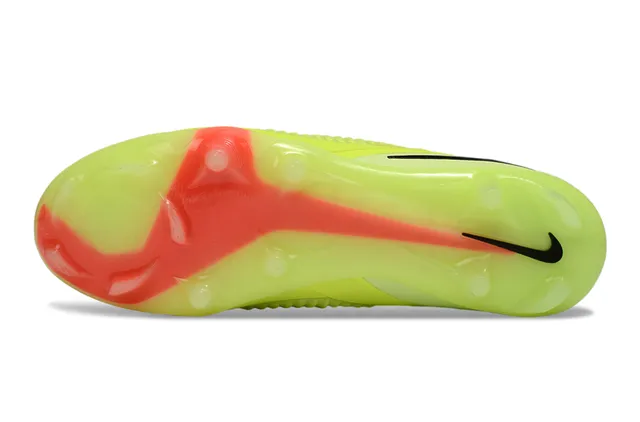 Nike Phantom GT হলুদ লাল বোনা উপরের অংশ অসমমিত লেসিং ফার্ম-গ্রাউন্ড সকারের জুতা 6