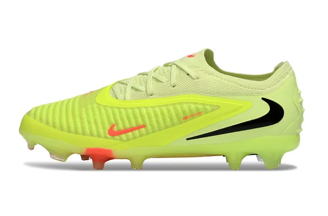 Nike Phantom GT হলুদ লাল বোনা উপরের অংশ অসমমিত লেসিং ফার্ম-গ্রাউন্ড সকারের জুতা 8