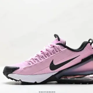 Nike Pink Black Mesh Upper Visible Air Unit Sneakers