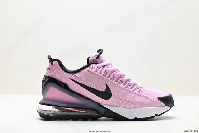 Nike Pink Black Mesh Upper Visible Air Unit Sneakers 2