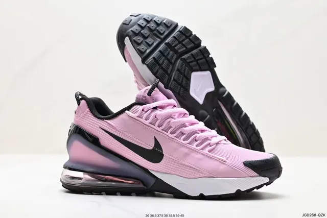 Nike Pink Black Mesh Upper Visible Air Unit Sneakers 5