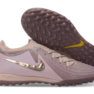 Nike Rosa y Oro Tejido Superior Swoosh Metálico Zapatillas Fútbol Turf