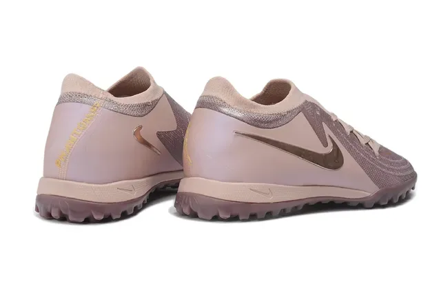Nike Rose et Or Tricot Supérieur Swoosh Métallique Chaussures Football Turf 5