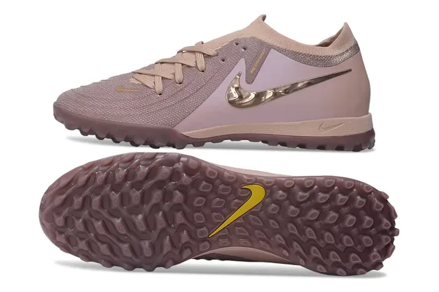 Nike Rose et Or Tricot Supérieur Swoosh Métallique Chaussures Football Turf 6