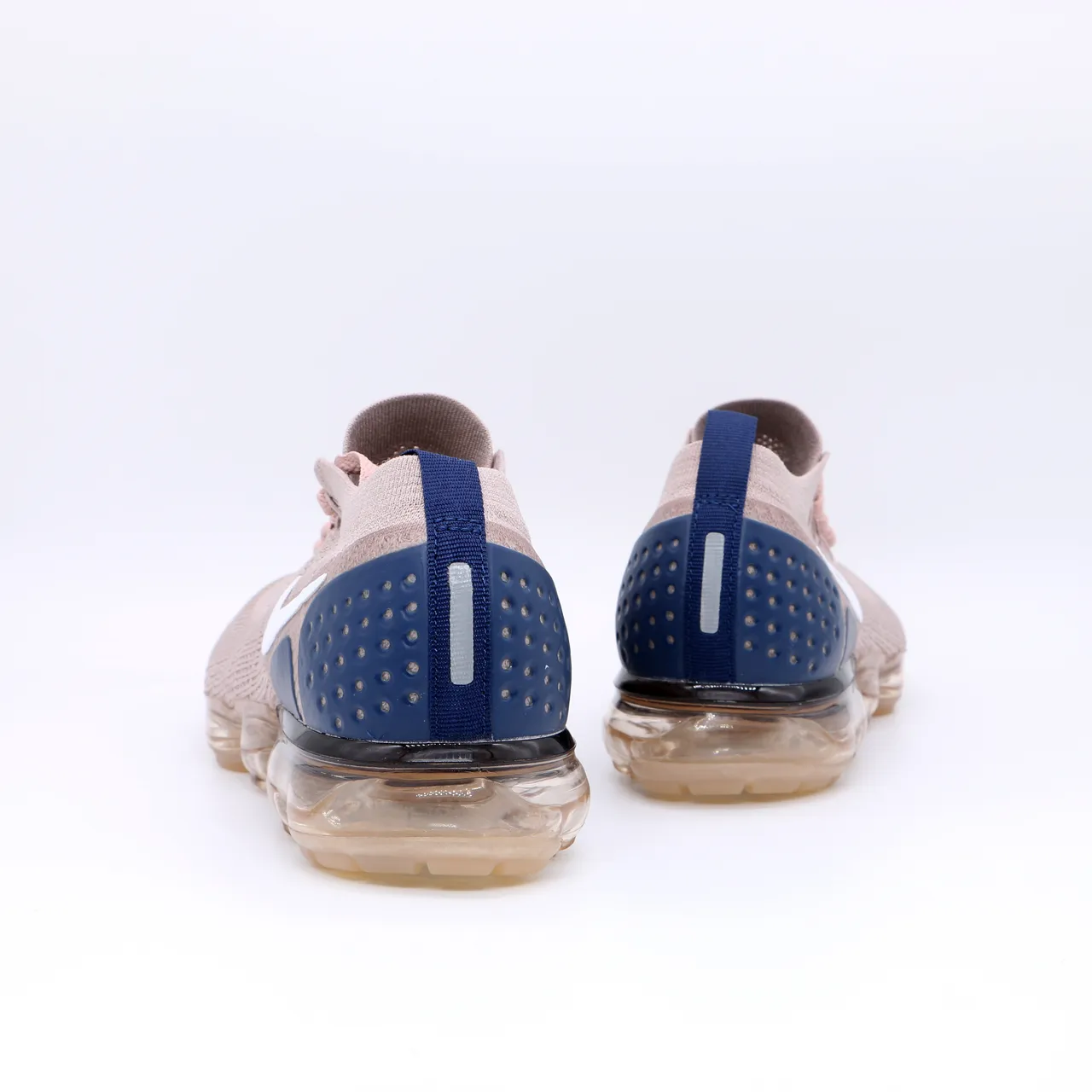 Nike Pink Navy Flyknit Upper Full-Length Visible Air Sole Lifestyle Sneakers 5