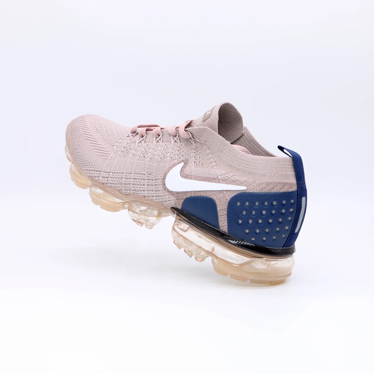 Nike Pink Navy Flyknit Upper Full-Length Visible Air Sole Lifestyle Sneakers 8