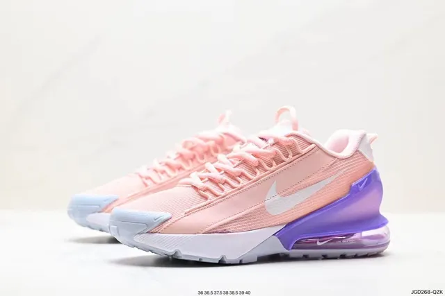 Nike Pink Purple Mesh-and-Textile Upper Gradient Translucent Heel Unit Lifestyle Sneakers 2