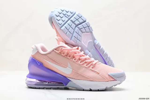Nike Pink Purple Mesh-and-Textile Upper Gradient Translucent Heel Unit Lifestyle Sneakers 3