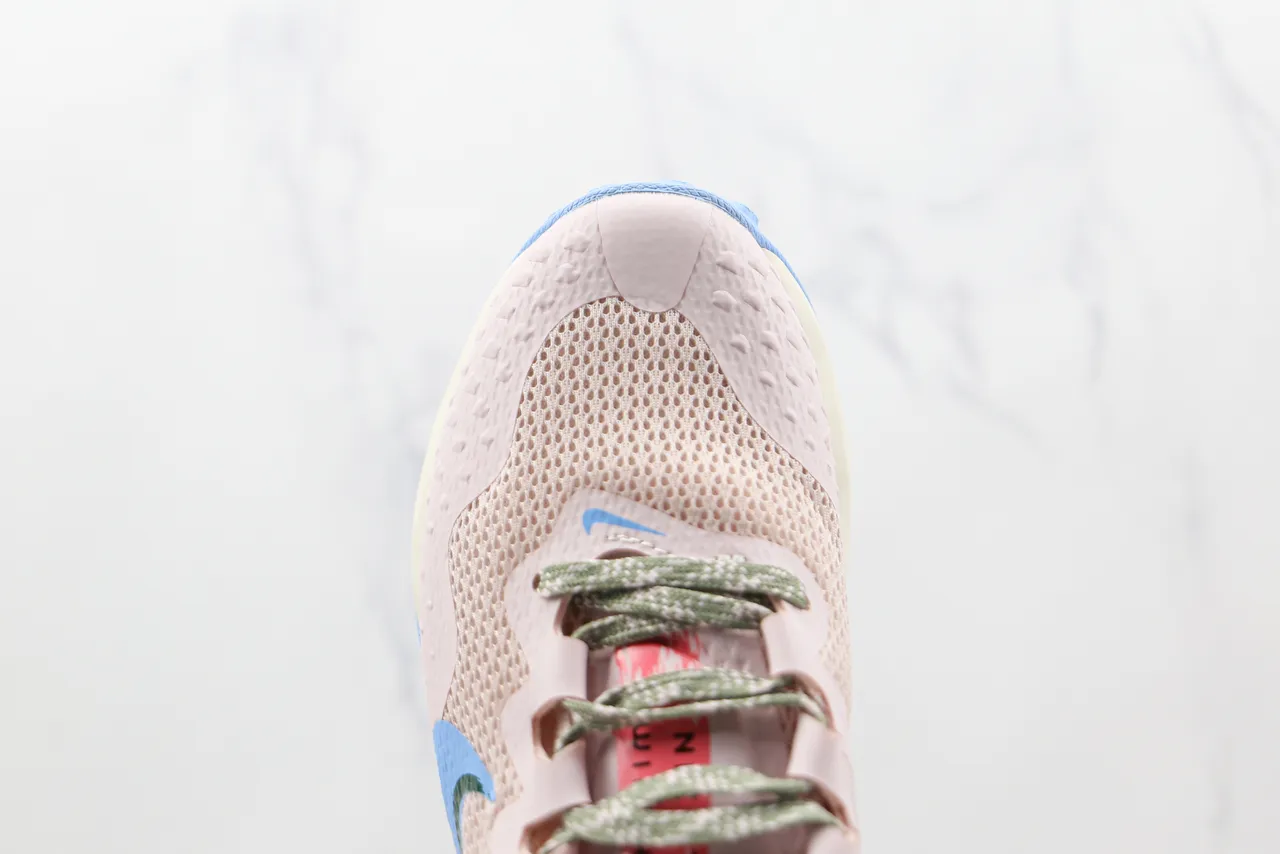 Nike Pink Red Mesh Upper Multi-Color Segmented Sole Running Shoes 6