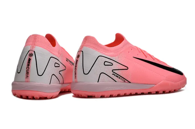 Nike Chaussures de soccer indoor à upper en tricot rose argent, col intégré 5