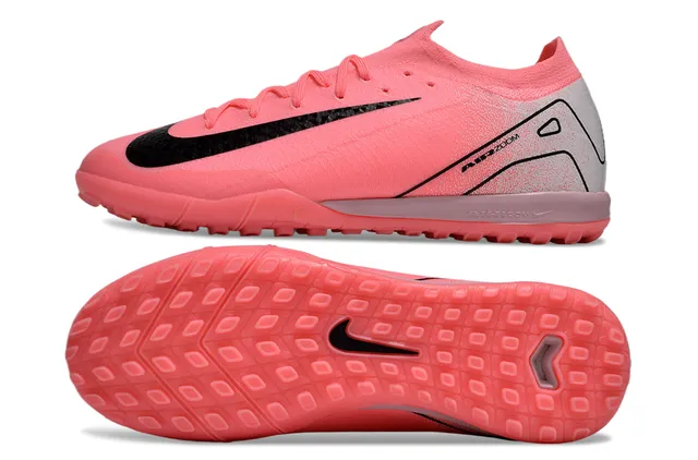 Nike Chaussures de soccer indoor à upper en tricot rose argent, col intégré 6