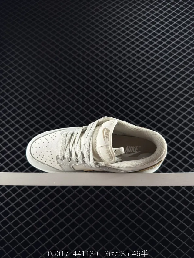 Nike SB Dunk Low أحذية تزلج بيج براون جلدية 3