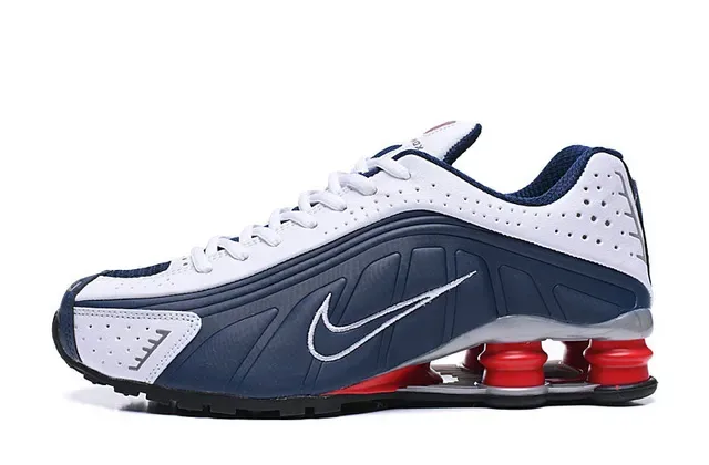 Nike Shox NZ White Navy Red Lifestyle Sneakers 2