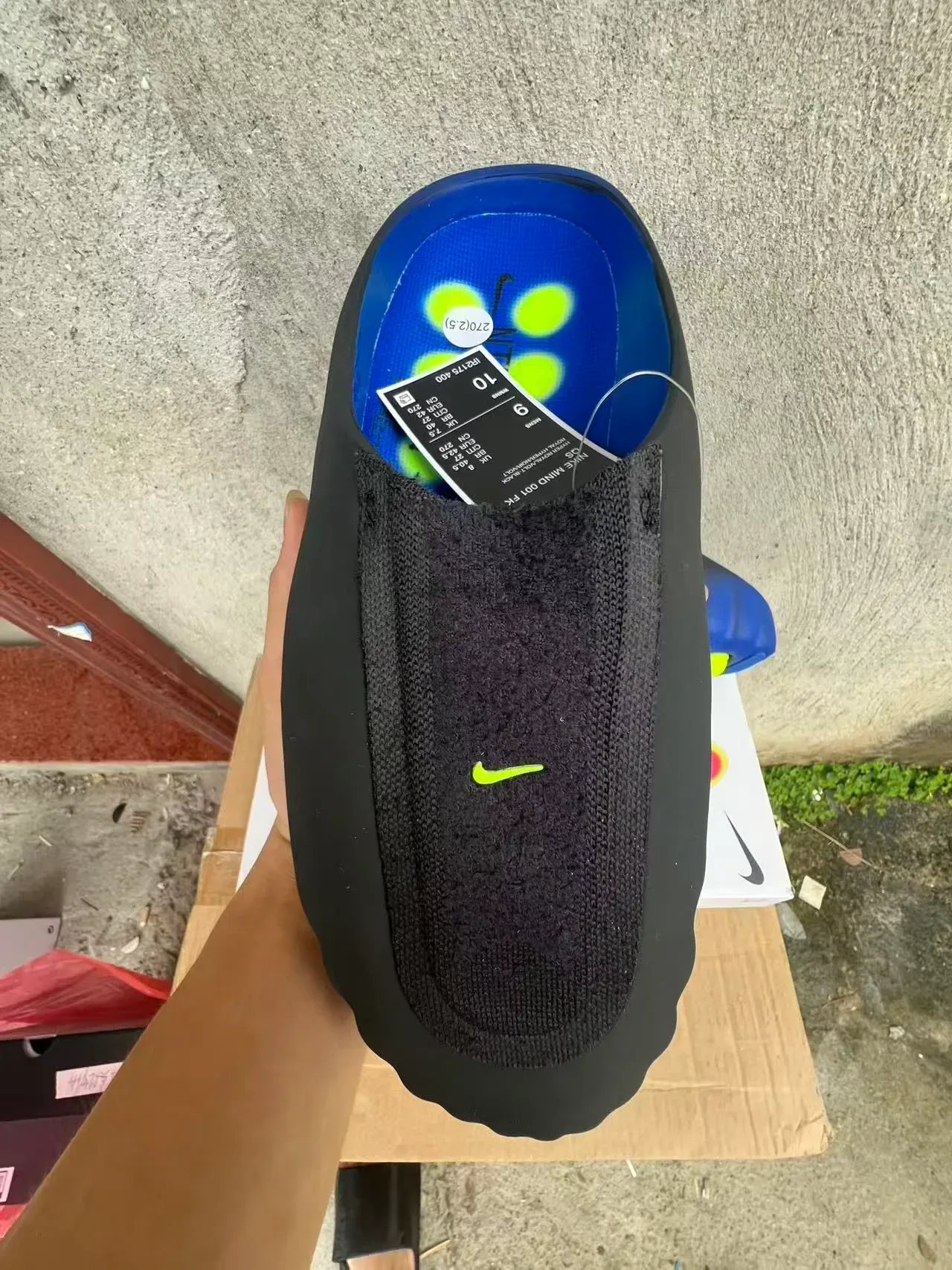 Nike Slide Black to Blue Gradient Lifestyle Sneakers 3