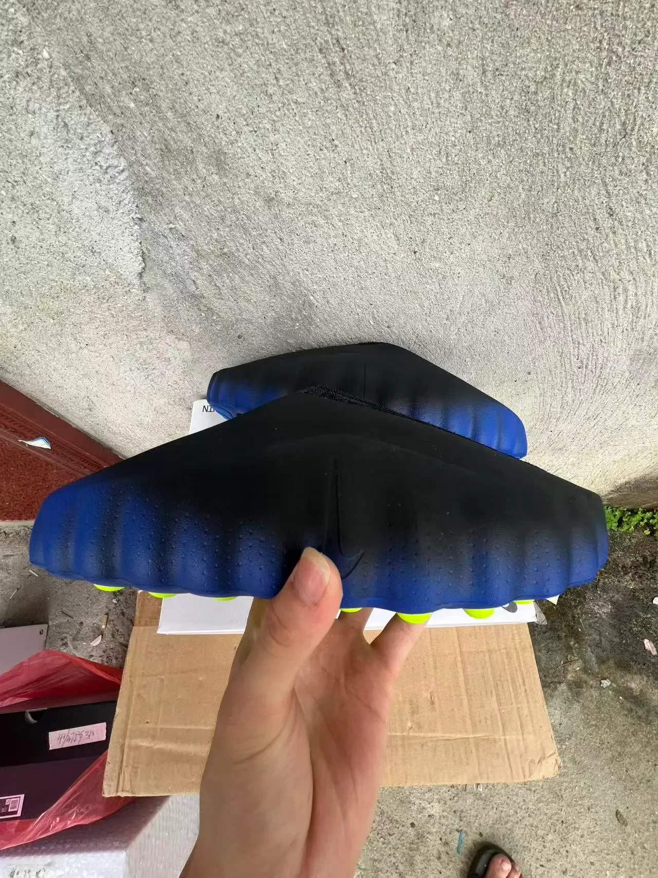 Nike Slide Black to Blue Gradient Lifestyle Sneakers 6