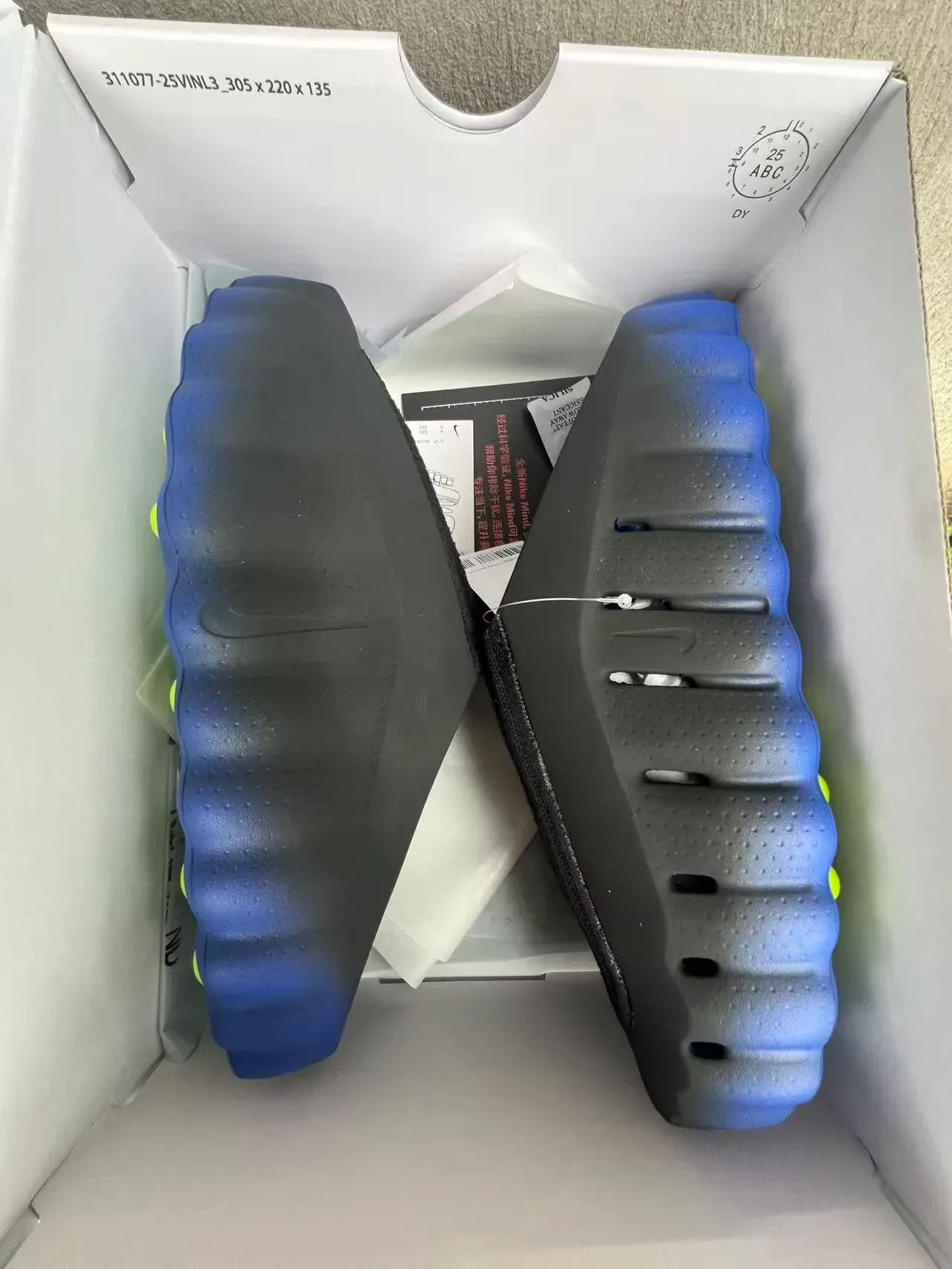 Nike Slide Black to Blue Gradient Lifestyle Sneakers 8