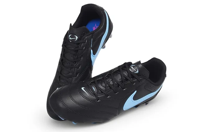 Nike Tiempo Legacy Black and Light Blue Firm-Ground Soccer Shoes 2