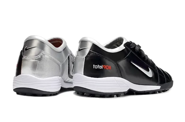 Nike Total 90 III Black White Silver Turf Soccer Shoes 3