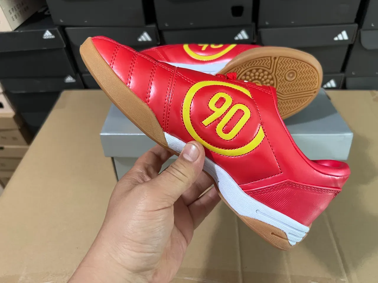 Nike Total 90 III Red Yellow Indoor Soccer Shoes 4