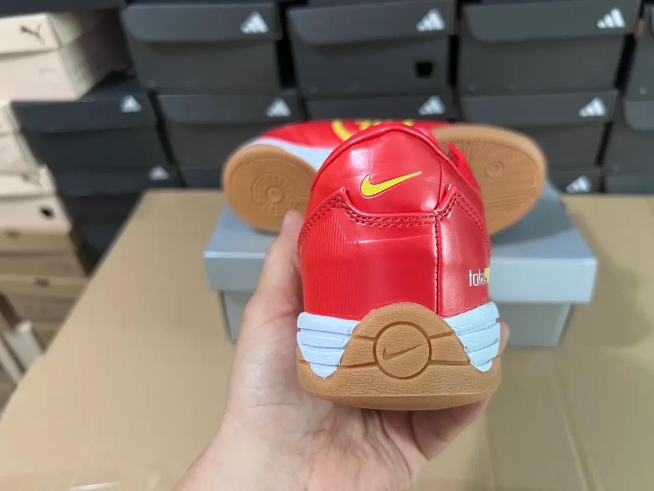 Nike Total 90 III Red Yellow Indoor Soccer Shoes 5
