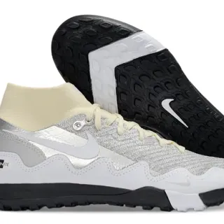 Nike Unite Turf White Silver Cream Turf Soccer Shoes