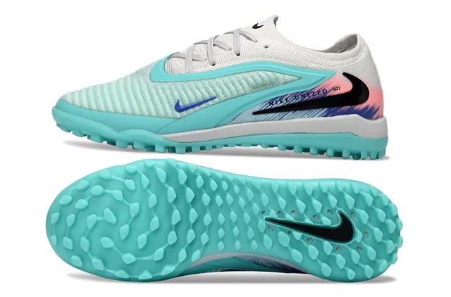 Nike United 082 turquois blanc chaussures de foot gazon artificiel 6