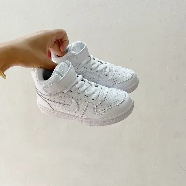 Nike White and Black High-Top Lifestyle Sneakers 9