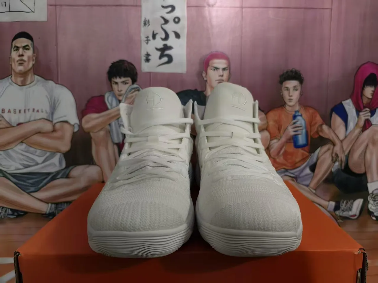 Nike White and Silver Knit High-Top Basketball Shoes 4