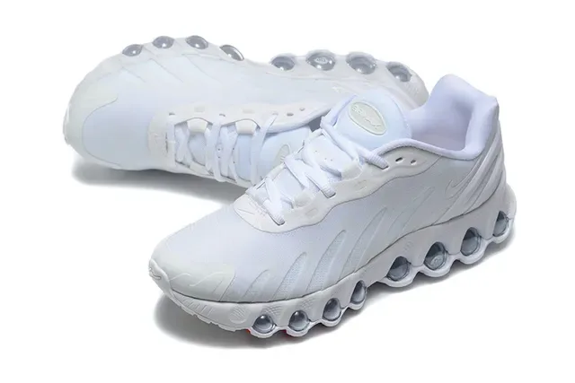 Nike أبيض أسود منخفض الارتفاع شبكي-صناعي هجين أعلى أسلوب حياة أحذية رياضية 6