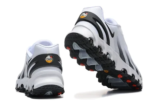 Nike أبيض أسود منخفض الارتفاع شبكي-صناعي هجين أعلى أسلوب حياة أحذية رياضية 14
