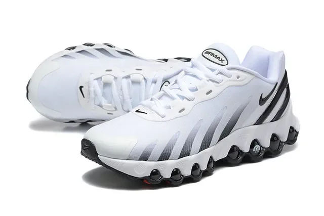 Nike أبيض أسود منخفض الارتفاع شبكي-صناعي هجين أعلى أسلوب حياة أحذية رياضية 17