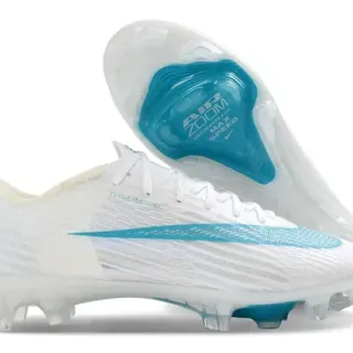 نيكي أبيض أزرق Flyweave Ultra Upper Air Zoom Heel Unit Firm-Ground أحذية كرة القدم