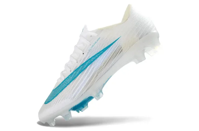 نيكي أبيض أزرق Flyweave Ultra Upper Air Zoom Heel Unit Firm-Ground أحذية كرة القدم 7