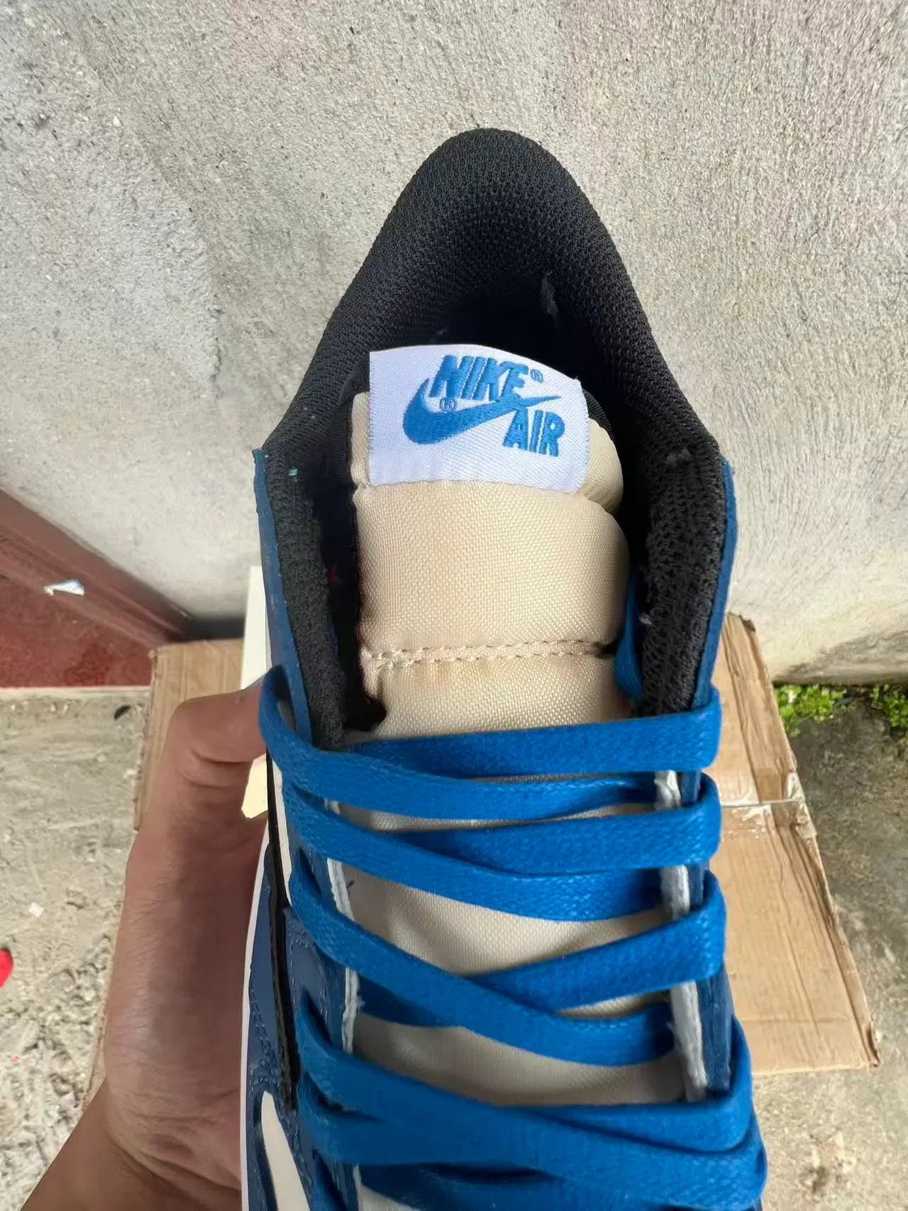 Nike White Blue Low-Top Basketball-Inspired Silhouette Multi-Panel Leather Upper Lifestyle Sneakers 4
