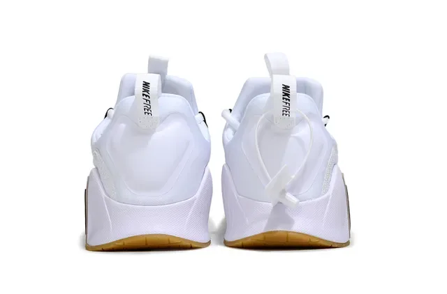 Nike White Brown Mesh Upper Sculpted Midsole Lifestyle Sneakers 4