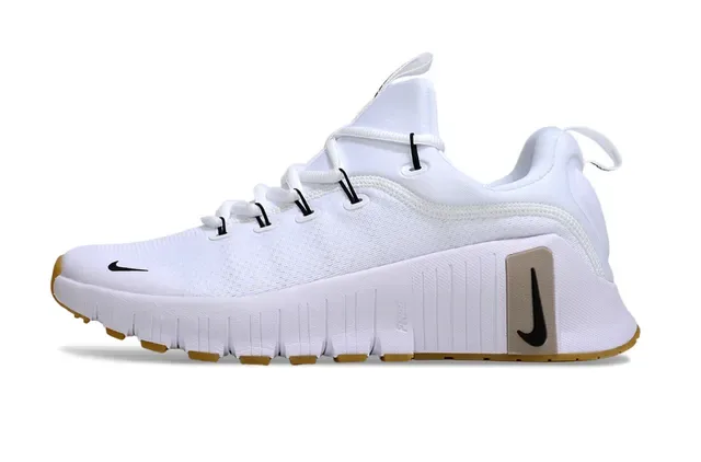 Nike White Brown Mesh Upper Sculpted Midsole Lifestyle Sneakers 6
