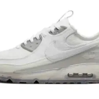 Nike White Gray Low-Top Mesh-and-Synthetic Upper Lifestyle Sneakers