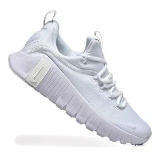 Nike White Gray Monochromatic Sculpted Ridged Midsole Lifestyle Sneakers