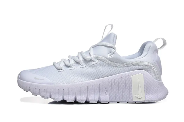 Nike White Gray Monochromatic Sculpted Ridged Midsole Lifestyle Sneakers 5