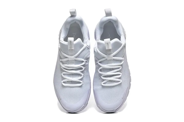 Nike White Gray Monochromatic Sculpted Ridged Midsole Lifestyle Sneakers 6