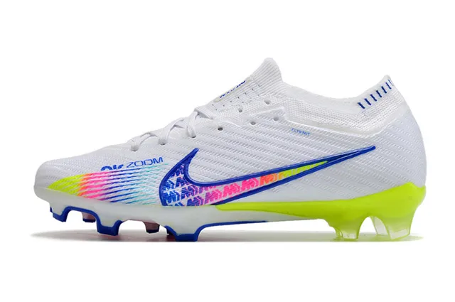 Nike White Multicolor Low-Cut Sock-Fit Upper Dynamic Gradient Cage Firm-Ground Soccer Shoes 6