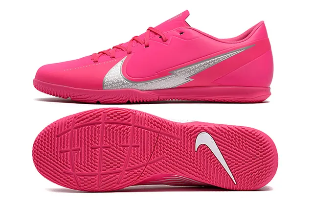 Nike White Multicolor Low-Cut Synthetic-Mesh Upper Indoor Soccer Shoes 7